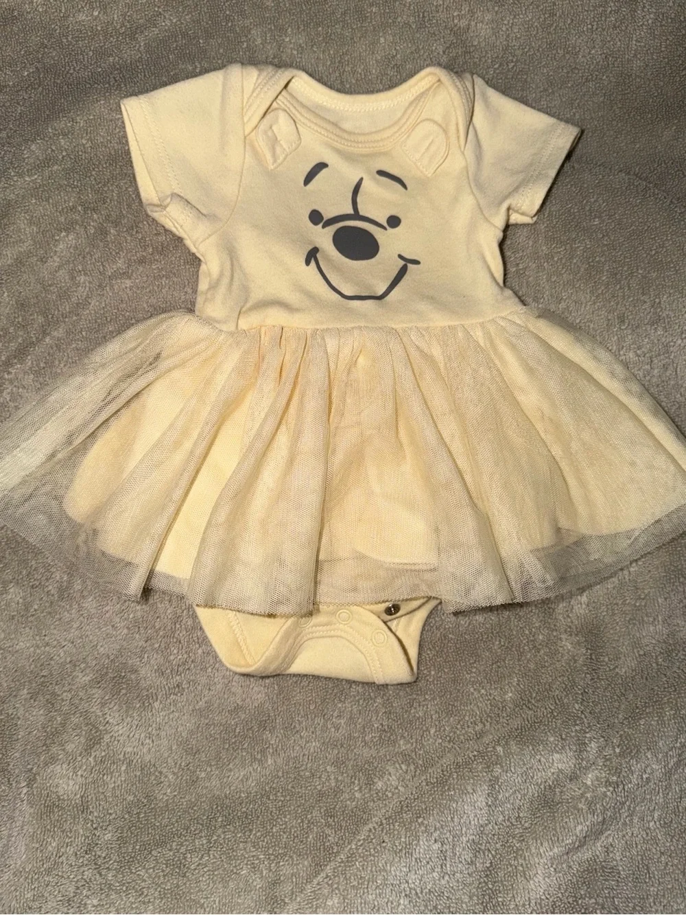 Disney Yellow Tutu Bodysuit with Bear Face